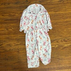 Carter's White Pajama Set with Reindeer and Snowflakes